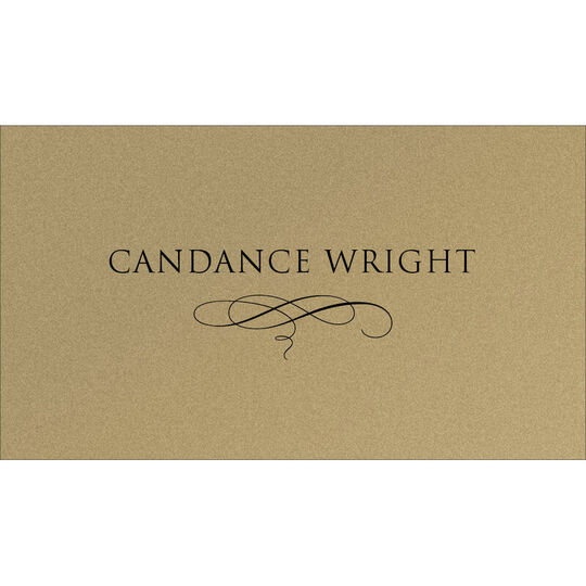 Ornate Scroll Double Sided Shimmer Contact Cards